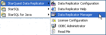 starting the Data Replicator Manager