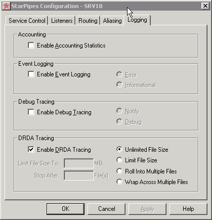 configuring Logging for StarPipes