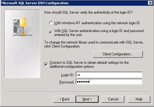 Configuring SQL Server ODBC DSN